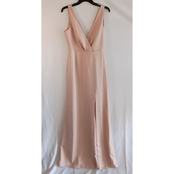 BHLDN Anthropologie Pale Pink Gown Prom Formal Wedding Size 8 - Picture 2 of 16